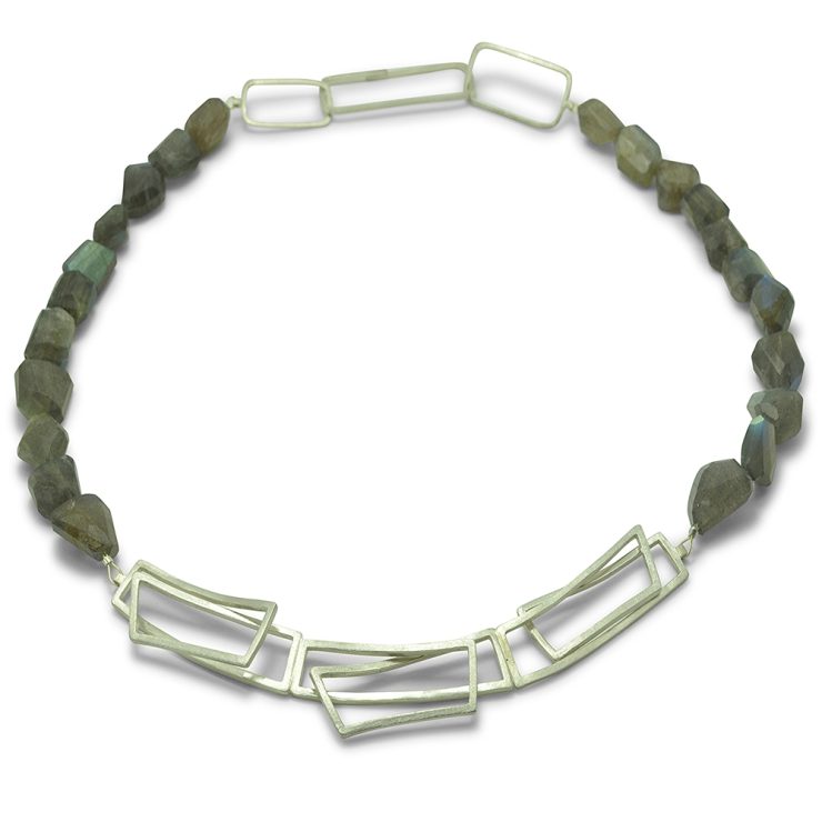 Component labradorite statement neckpiece