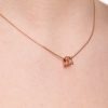 rose gold cube pendant