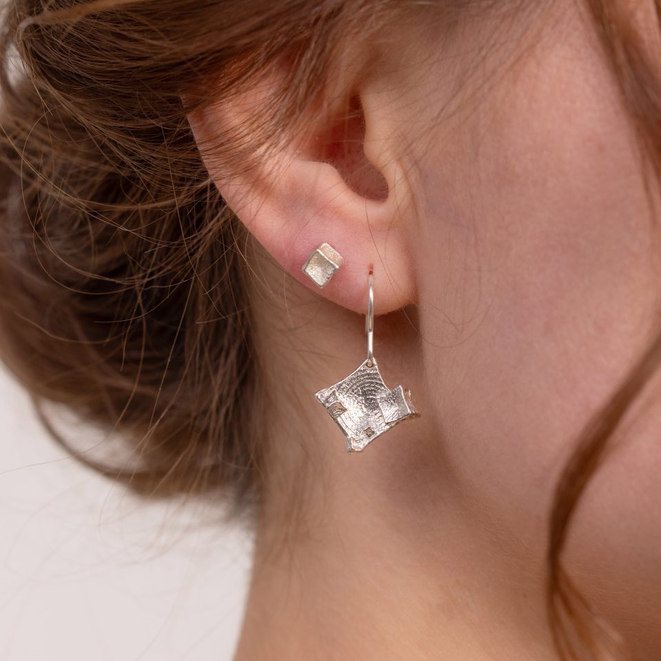 diamond drop cubes and tiny cube studs