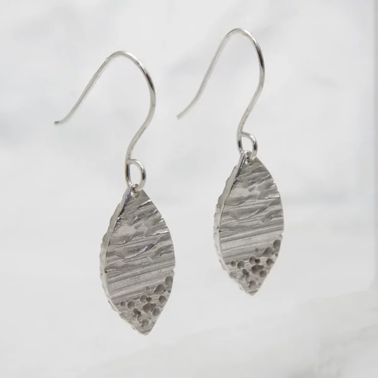 natural world leaf drop earrings