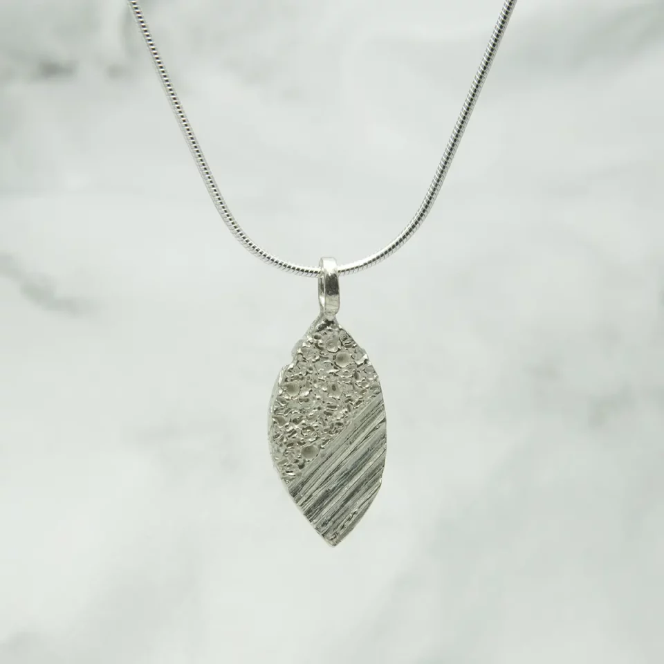 silver leaf pendant